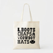 Boots Chaps And Cowboy Hats Tote Bag (Voorkant)