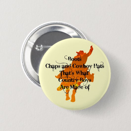 Boots, Chaps en Cowboy Petten... Button (Voorkant /achterkant)