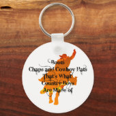 Boots, Chaps en Cowboy Petten... Sleutelhanger (Voorkant)