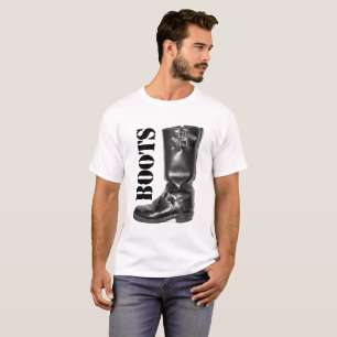 BOOTS! De klassieke motor-ingenieur start op. T-shirt