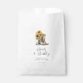 Boots en Bruiloftsfeestijl met Zonneschijn en Bubb Bedankzakje (Voorkant)