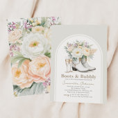 Boots en Bubble Western Bridal Shower Invitation Kaart