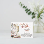 Boots en Bubbly Boho Vrijgezellenfeest Recept Verz Informatiekaartje (Staand voorkant)