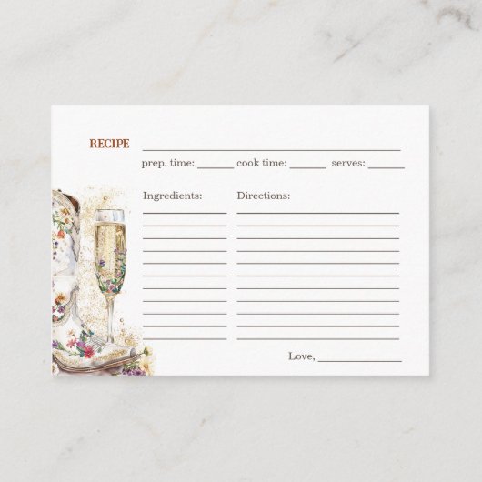 Boots en Bubbly Boho Vrijgezellenfeest Recept Verz Informatiekaartje (Achterkant)