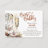 Boots en Bubbly Boho Vrijgezellenfeest Recept Verz Informatiekaartje (Voorkant)