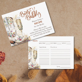 Boots en Bubbly Boho Vrijgezellenfeest Recept Verz Informatiekaartje
