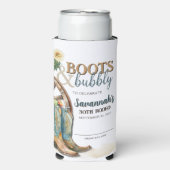 Boots en Bubbly Rodeo Westerne verjaardag Seltzer Blikjeskoeler (Seltzer Voorkant)