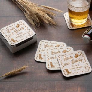 Boots en Bubby Bruidsuitnodiging Kartonnen Onderzetters