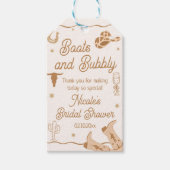 Boots en Bubby Western Bruiloft Uitnodiging Bedank Cadeaulabel (Voorkant)