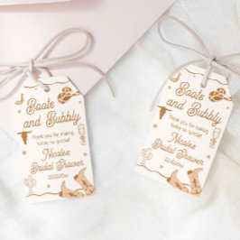 Boots en Bubby Western Bruiloftsshower Bedankje Cadeaulabel
