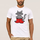 Boots en katten t-shirt (Voorkant)