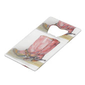 Boots en Longhorn Creditkaart Flessenopener (Achterkant Gekanteld)