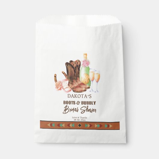 Boots en western cowgirl brunch bedankt bedankzakje (Voorkant)