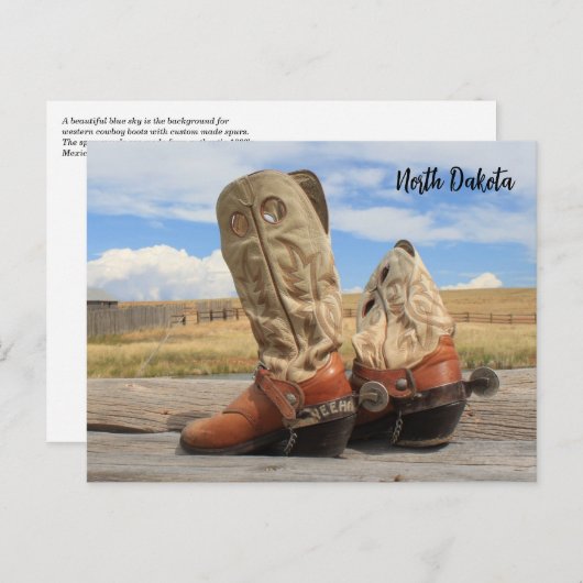Boots from North Dakota Briefkaart (Voorkant / Achterkant)