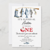 Boots Gevist Rod Het is O-Fish-AL 1e verjaardag Kaart (Voorkant)