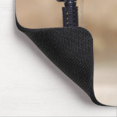 Boots, geweer, hondenlabels en beschermende helm muismat (Hoek)