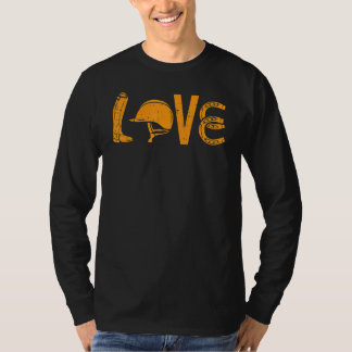 Boots Helmet Hoefijzer Love Riding Horse Equestri T-shirt
