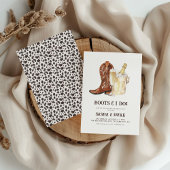 Boots & I Do Rustieke Westerne Verlovingsfeest Kaart