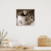 Boots in een Tea Cup Poster (Keuken)