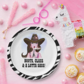 "BOOTS, KLASSE EN EEN LOTTA SASS!" PAPIEREN BORDJE (Feest)