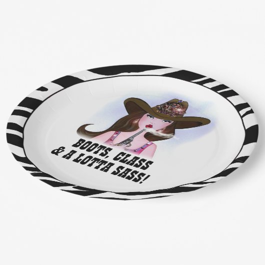 "BOOTS, KLASSE EN EEN LOTTA SASS!" PAPIEREN BORDJE (Gekanteld)