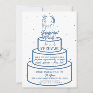 Boots Love & Buttercream Denim Western Huwelijk  Kaart