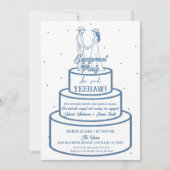 Boots Love & Buttercream Denim Western Verloving Kaart (Voorkant)