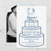 Boots Love & Buttercream Denim Western Verloving Kaart (Voorkant / Achterkant)