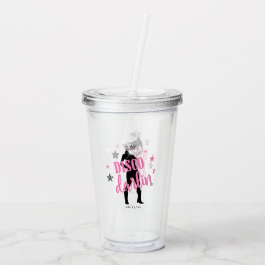 Boots 'n Bling Bachelorette Disco Darlin' ID925  Acryl Drinkbeker (Achterkant)