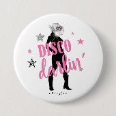 Boots 'n Bling Bachelorette Disco Darlin' ID925  Ronde Button 7,6 Cm (Voorkant)