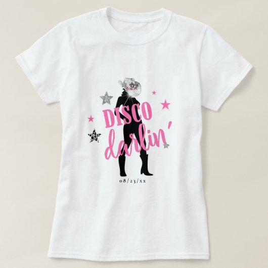 Boots 'n Bling Bachelorette Disco Darlin' ID925 T-shirt (Design voorkant)