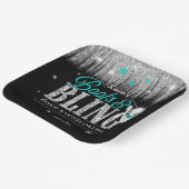 Boots 'n Bling Disco Bachelorette Blauwgroen ID925 Papieren Bordje (Gebogen)