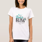 Boots 'n Bling Disco Bachelorette Blauwgroen ID925 T-shirt (Voorkant)