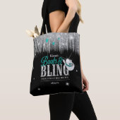 Boots 'n Bling Disco Bachelorette Blauwgroen ID925 Tote Bag (Dichtbij)