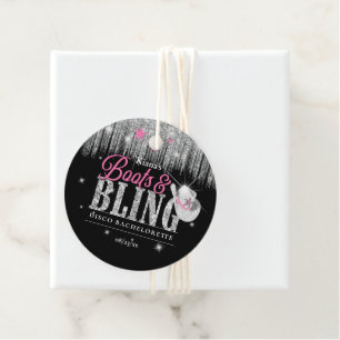 Boots 'n Bling Disco Bachelorette ID925 Bedankjes Labels