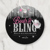 Boots 'n Bling Disco Bachelorette ID925 Bedankjes Labels (Achterkant)