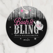 Boots 'n Bling Disco Bachelorette ID925 Bedankjes Labels (Voorkant)