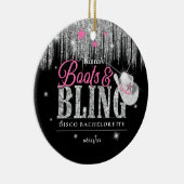 Boots 'n Bling Disco Bachelorette ID925 Keramisch Ornament (Rechts)
