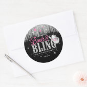Boots 'n Bling Disco Bachelorette ID925 Ronde Sticker (Envelop)