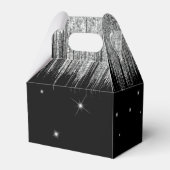 Boots 'n Bling Disco Bachelorette Teal Zwart ID925 Bedankdoosjes (Achterkant)