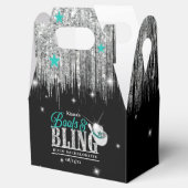 Boots 'n Bling Disco Bachelorette Teal Zwart ID925 Bedankdoosjes (Geopend)