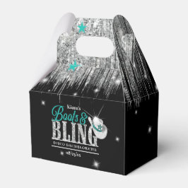 Boots 'n Bling Disco Bachelorette Teal Zwart ID925 Bedankdoosjes