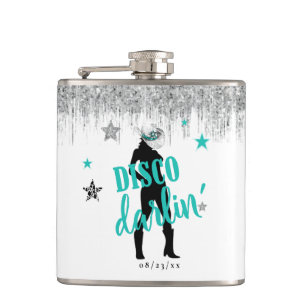 Boots 'n Bling Disco Darlin' Blauwgroen ID925 Heupfles