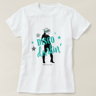 Boots 'n Bling Disco Darlin' Teal ID925  T-shirt