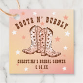 Boots N' Bubbly Cowboy Boots  Vrijgezellenfeest Bedankjes Labels (Voorkant)