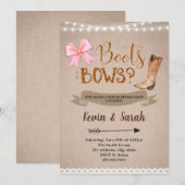 Boots of boeg gender onthullen partijuitnodiging kaart (Voorkant / Achterkant)