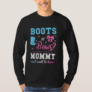Boots of bogen Geslacht van mama onthullen roze of T-shirt