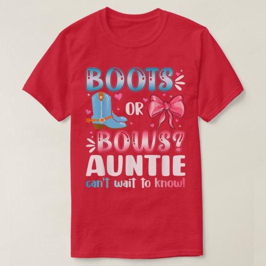 Boots of bogen losse geslachtsdelen Baby shower T-shirt (Design voorkant)