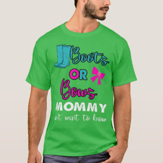 Boots of bows baby Gender onthullen partij Matchin T-shirt