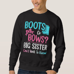 Boots of bows Big Sister Gender onthult Baby showe Trui